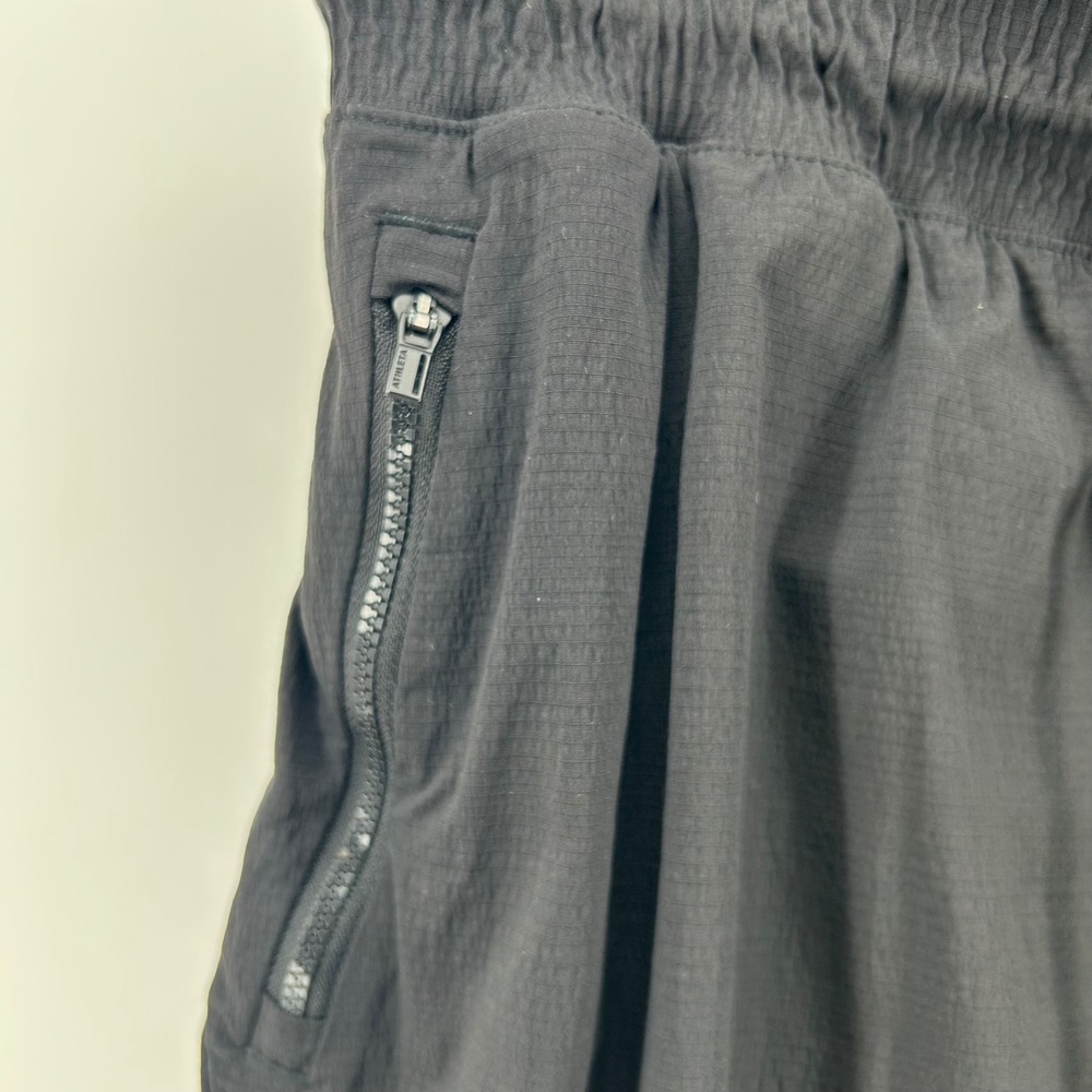 Athleta Trekkie Straight Crop Pants Womens 16 Black Ripstop Hiking Gorpcore - Picture 4 of 8